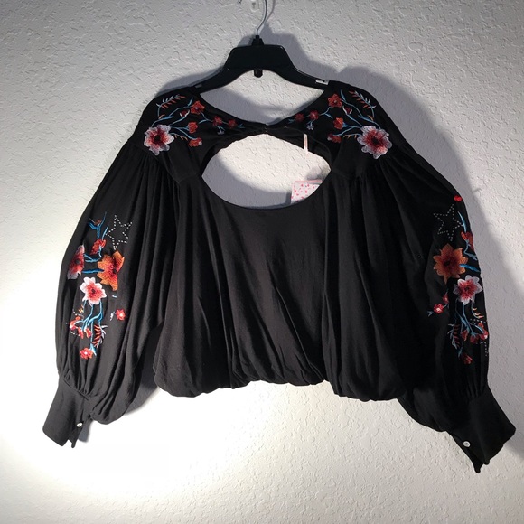 Free People Black Lita Top. NWT Size medium. - Picture 8 of 8